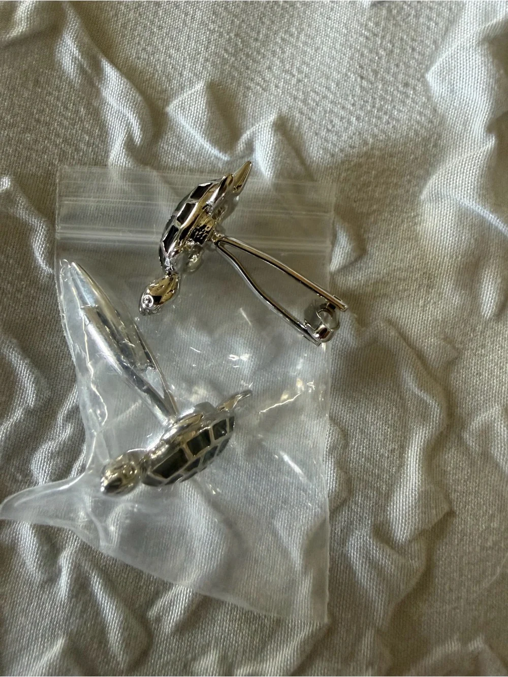 New Black & Silver Sea Turtle Cufflinks - Men's Accessories
